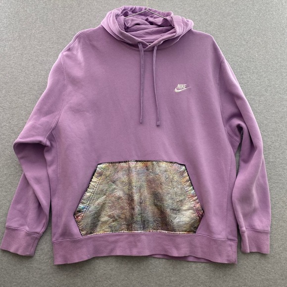 COPY - Nike Hoodie Womens XLarge Purple Iridescent Kangaroo Pocket - Picture 1 of 13